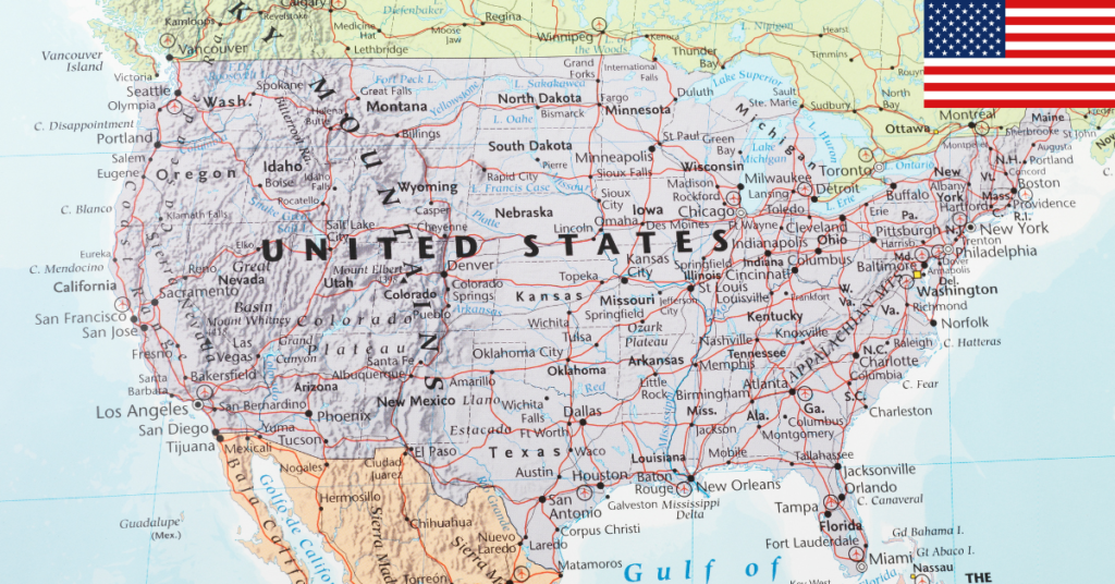 map of United States